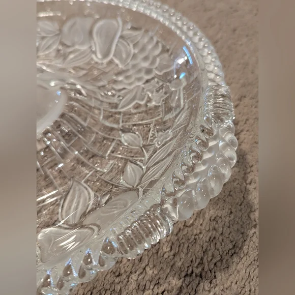 Stunning Vintage Gorham Crystal Apple/Fruit Platter -PERFECT CONDITION - Picture 5 of 6